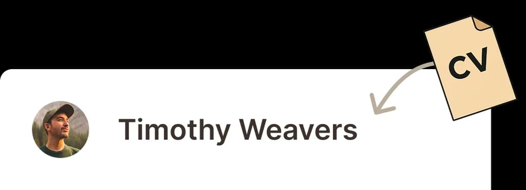 An illustration of a candidate CV being imported