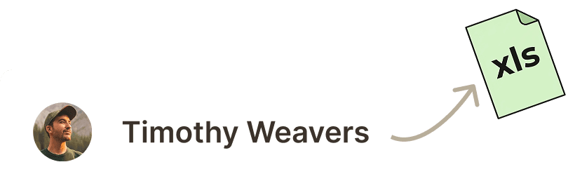 Illustration of a candidate file being exported to excel